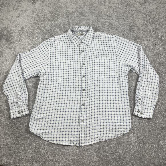 Carbon 2 Cobalt Button Up Shirt Mens Large Geometric Print White - Picture 2 of 12